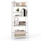 47.5 Inch 4-tier Multifunctional Bamboo Bookcase Storage Stand Rack-white